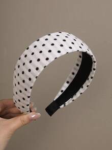 1pc Fashionable Bohemian Polka Dot Wide Headband - Multicolor - View 4