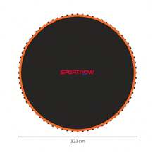 Round Trampoline Mat, Made Of Polypropylene, Orange - Black + Orange - View 5