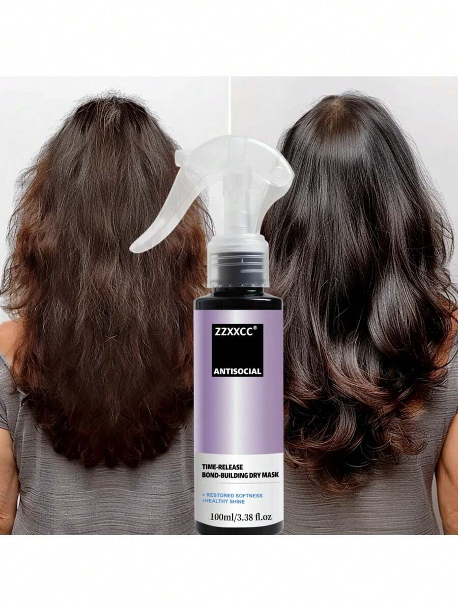 Leave-In Hair Spray Repair Dry Hair Mask Building Care For Damaged Hair No-Rinse Spray Smooths Frizz Shine Heat Protectant Frizz Control And Smoothing For Hair Shine-Enhancing Formula Lightweight And Travel Friendly For All Hair Types - 1 PCS - View 1