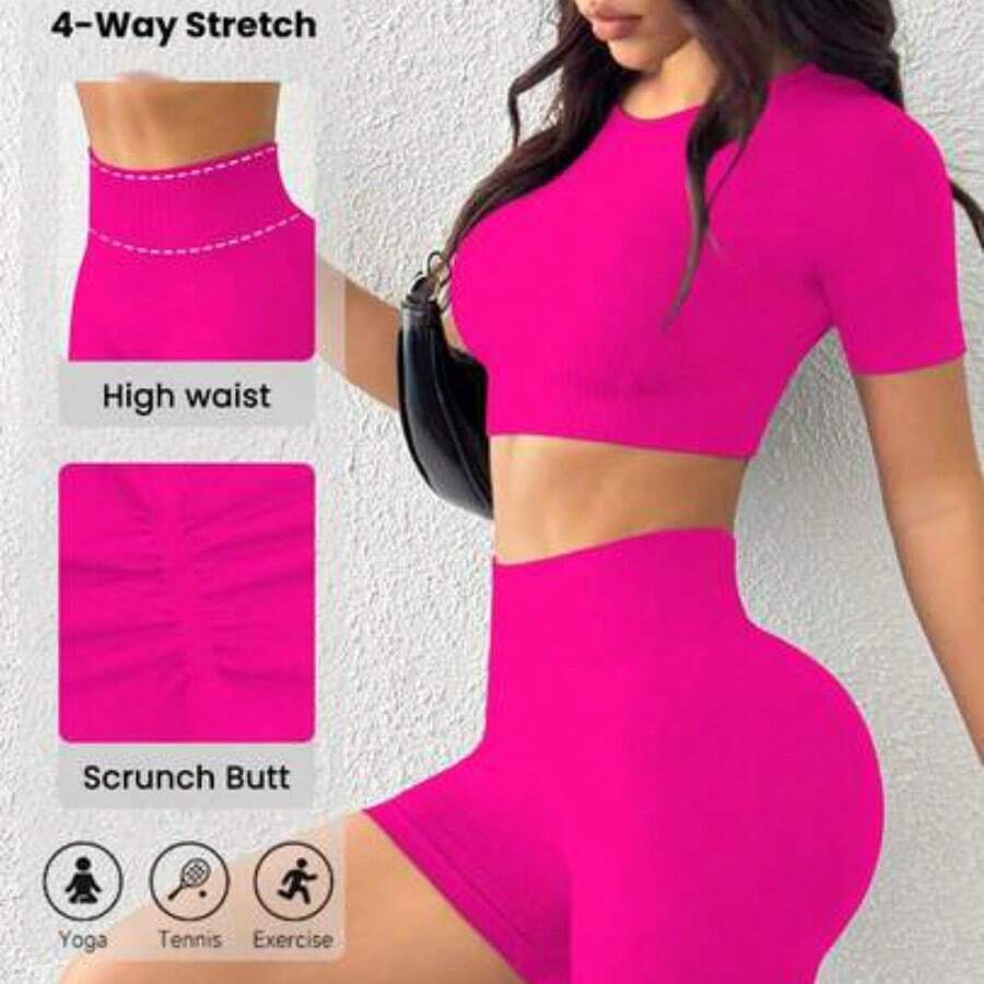 Women Unitards - Fuchsia Pink - View 1