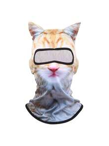 1pc Or Multiple Unisex 3D All-Season Sun Protection Animal Headwear Outdoor Sports Windproof Mask 3D Digital Print Ski Mask - Multicolor - View 16