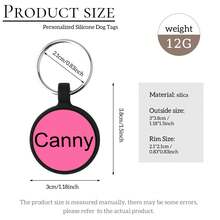 1pc Customized Silicone Round Pet Dog Tag, With Personalized Name Engraving And Privacy Protection QR Code Contact Information, Trackable Location For Pets, Multi-Functional Use, Suitable As A Gift For Dog Lovers And Owners - Multicolor - View 8