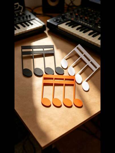 Clip para partitura musical, Clip para hoja de música, Clip con impresión de piano