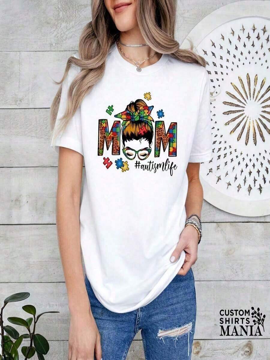 Women's Plus Size T-Shirt With 'Baseball Is My Favorite Season' Print, Casual, Black, Polyester, Short Sleeve, Crew Neck, Machine Washable, Spring And Summer Activewear, Fun Design T-Shirt, Suitable For Sports And Outdoor Activities - 白色 18 - 查看 1