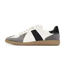 Zapatos casuales unisex, talla 36-45, zapatos casuales de mujer y zapatos deportivos de hombre, zapatos planos de suela blanda con cordones, zapatos cómodos y livianos de hombre para uso diario, de corte bajo,,,,,Zapatillas de entrenamiento alemanas de alta gama europea, modelo 2026, de gran , de cuero genuino, con diseño de bloques de color, estilo retro clásico, versátiles, para parejas. - 15 - Ver 5