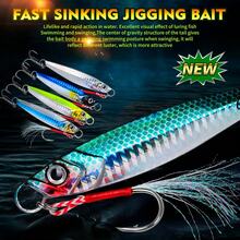 PRO BEROS PROBEROS 1pc Metal Hard Lure 17g 21g 24g 30g 40g 60g Sinking Long Cast Fishing Spoon Rotating Bait - COLOR B - View 2