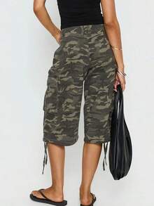 Women Denim Shorts - Army Green - View 6