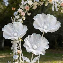 1 pieza Flor artificial de amapola de seda de 50 cm, gran flor artificial 3D, adecuada para cumpleaños, bodas, decoración de fondo de fiesta, hogar, sala de estar, decoración del hogar y decoración exterior - Multicolor - Ver 5