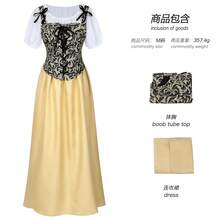 COS Halloween Costume With Square Neckline, Corset Waist, Renaissance Medieval Dress, Cosplay Outfit For Role-Playing Games - Dress - View 2