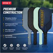 BSKT 1/2 Set All-Around Fiberglass Pickleball Paddle Set, Ergonomic Handle, Wear-Resistant & High Elasticity, Suitable For Home Leisure Games And Fitness - Multicolor - View 4