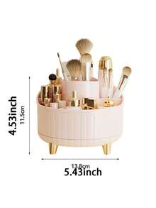 Rotating Makeup Brush Holder, Large Capacity Cosmetic Storage Box, Rotating Acrylic Makeup Organizer, Pen Holder, Jewelry Storage, Space-Saving Storage Basket, Storage Furniture, Cosmetic Display, Makeup Supplies, Bathroom, Travel, Vanity, Home Office Essential,Bedroom Room Decor,Back To School - Multicolor 1 - View 7