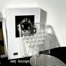 21件透明愛心鍵帽，PC材質，Cherry高度，適用於61/64/68/75/84/87/98/104/108鍵機械鍵盤，兼容Cherry/Gateron MX軸，高品質耐磨不褪色不沾油，適合禮品與個人使用，熱插拔個性化DIY客製化鍵帽套裝，桌面搭配，電競鍵盤配件 - 查看 6