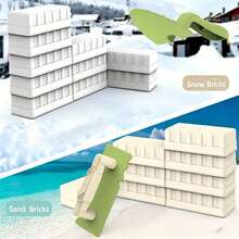 Children's Beach Toy Set And Snow Toy Set, Brick Building Toy Set, Includes Brick Mold, Shovel And Sand Rake, Fun Building Blocks Maker, Reusable, Winter Snow Castle Model, Craftsman Tools, Sand And Snow Toys, Parent-Child Interaction, Boys And Girls Holiday Birthday Party Gift - Multicolor - View 6