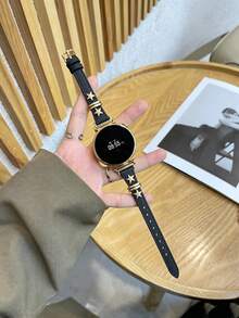 1條 20mm/22mm 真皮手錶錶帶 適用於 Galaxy Watch 7, Galaxy Watch 5, Galaxy Watch 6, Galaxy Watch 4 系列 40mm, 42mm, 43mm, 44mm, 45mm, 46mm, 47mm, 金色 - 黑色金扣 - 查看 6