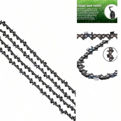 8TEN Full Chisel Skip Tooth Chainsaw Chain 32 Inch. 063 3/8 105DL 372XP Poulan 475 Jonsered 2165 (6 Pack)