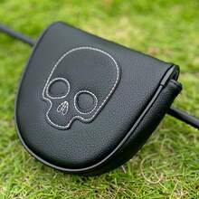 1PC A-Style Skull Pattern Golf Putter Cover, Cute Fashion Cartoon Design, PU Wear-Resistant Material, Magnetic Closure, Universal Golf Club Protective Sleeve - Multicolor - View 5