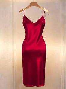 Women Midi Dresses - 紅色的 - 查看 2