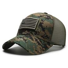 Polo de golf , Gorra de golf, Gorra de golf, Gorra de golf, Para hombre, Para mujer, Gorra con visera, Sombrero de sol para mujer, Gorra de malla de camuflaje con parche americano para hombre, estilo LA Summer, Gorra táctica de pico de pato para exteriores, protección solar 2026 - Negro - Ver 6