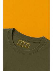 Camiseta Casual Unissex Minimalista Pagodinho Resenharia | 100% Algodão, Estilo Brasilidade, Resenha com Amigos e Bar Feminino Masculino - Verde Militar - Visão 5