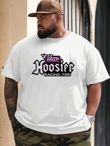 Camiseta de talla grande para hombre con el logotipo HIGP de Hoosier Racing Tire para fanáticos del automovilismo y pilotos de carreras. - Blanco - Ver 3
