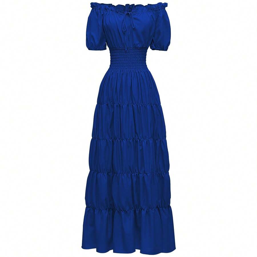 Women Maxi Dresses - Royal Blue - View 1