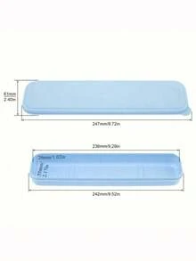 1pc Portable Cutlery Storage Box, Knife Fork Spoon Chopsticks Box, Colorful Extended Storage Box, PP Material Straw, Chopsticks Portable Storage Box, Portable Travel Cutlery Set, Travel Cutlery Set, Large Capacity Cutlery Storage Box, Kitchen, Office - Multicolor - View 5