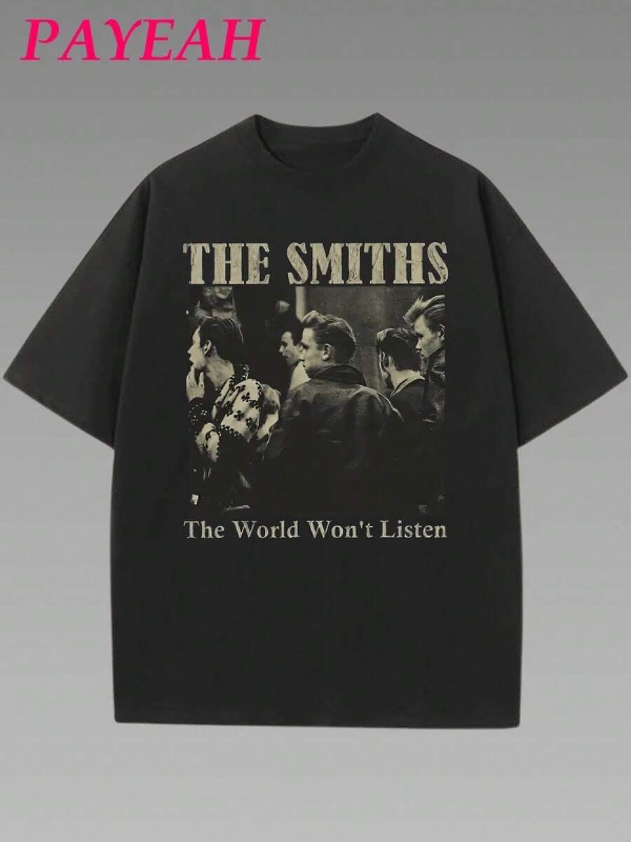 Camiseta unisex de manga corta, WorldNo lo haráEscuchaImpresoInformalVentiladorClásicoCamiseta1Piezas220 gramosPesadoAlgodónTCamisa, Cuello RedondoInformalSuperior,AdecuadoParaPrimaveraYVeranoDesgaste,MujeresInformalDesgaste.playerashombre, , , Dazymujer,romwehombres, bohochic,maestrasregalos,camisetaparaconjuntos de mujercon curvasparamu,y2k, - Negro - Ver 1