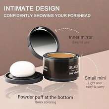 Specific Shading Powder For The Hairline, Full Body Hair, And Beard. 48-Hour Smudge-Proof Formula, Suitable For Touching Up Fine Hair, Bald Patches, And Gray Roots. 4 Grams. - 摩卡布朗 - 查看 3