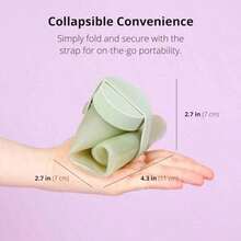 Collapsible Water Bottle Lightweight Foldable Silicone Bottle For Travel Hiking And Camping 16.9oz Made In Korea Olive Green - 橄欖綠 - 查看 4