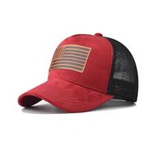 Polo de golf , Gorra de golf, Gorra de golf, Gorra de golf, Para hombre, Para mujer, Gorra con visera, Sombrero de sol para mujer, Gorra de béisbol de gamuza con la bandera americana, superventas, para el Día de la Independencia, Gorra de pico de pato para exteriores 2026 - Rojo - Ver 11