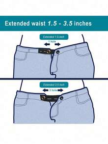 1pc Elastic Waistband Extender, Adjustable Belt Extender, Machine Washable Elastic Material, Pants Adjuster, Suitable For Jeans, Women's Fashion Accessory, Suitable For Casual, Commuting And Evening Wear, For Pregnancy Weight Gain - Various - View 9