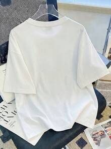Vintage T-Shirt With Los Angeles, California Print, For Women, Casual And Relaxed Style, Round Neck, Short Sleeve, Retro American Style Of The West No. 89, Basic And Versatile. - 白色 - 查看 2