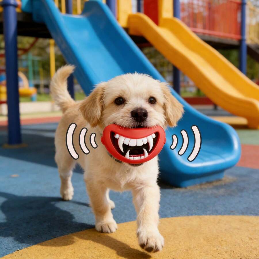 耐咬防咬狗咬玩具,附發聲器與哨音 - 適合強咬犬、出牙幼犬,無需電池 - 耐用尖叫咬骨,適合活潑犬隻,咬壓時發聲,狗狗愛用 - 彩色 - 查看 1