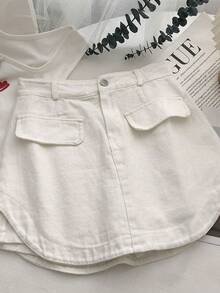 Women Skirts - Khaki - View 2