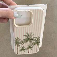Fashionable Printed Cell Phone Case 20261pc, Vacation Style, TPU Material, Summer Coconut Tree Design, Compatible With Phones, Spring Gift, International Version, Not The National Version - White 7 - View 3