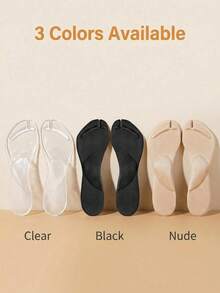 1 Pair Summer Gel Massage Thong Slippers, Soft Gel Insole Flip Flops, Thong Sandal Protective Pad, Non-Slip Shoe Insole, Washable And Reusable Arch Support Soft Bottom Non-Slip Sandals - Multicolor - View 2