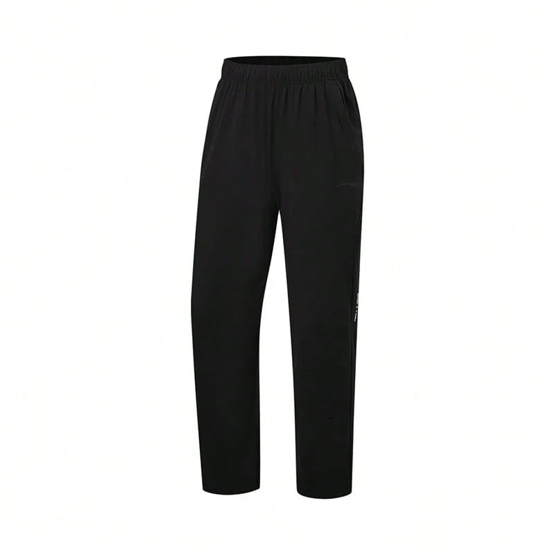 LI-NING Men's Ice-Sensitive Quick-Dry Pants Straight-Leg Fitness Trousers (Xu Xin Edition - Table Tennis World Champion) AKYW043-1 - 黑色 - 查看 1