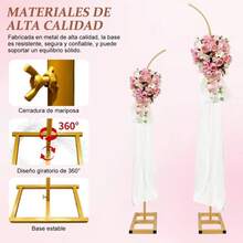 Decorativo Dorado Con 95pcs Globos,Soportes De De Boda De Metal Decorativo.87 * 6.72 FT,Demolido Resistente Para Globo,Wedding Arch Para CumpleañOs Ceremonia De GraduacióN - 1 - Ver 7