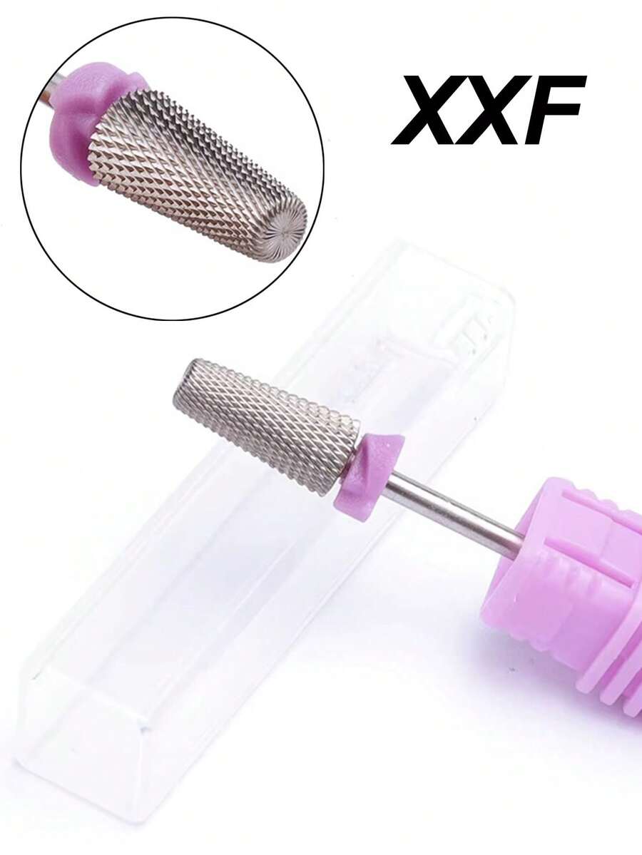 1PC XXF Nail Art Carbide Milling Cutter Professional Manicure Electric Rotary Manicure Machine Tungsten Drill Bit Nail Sanding Head For Tool Accessories - Purple - View 1