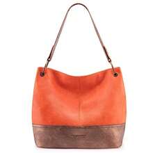 Hobo Bag For Ladies Shoulder Handbags With Back Pocket Purses, With Zipper, Purses, With Zipper - A-orange/Brittle - View 8