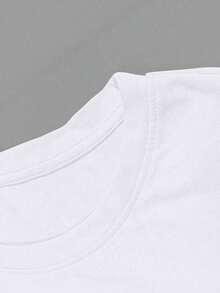 This Is A Y2K Style, Retro-Style, Special Edition T-Shirt, Unisex, Women's Round Neck Casual Versatile Short-Sleeved T-Shirt With Lettering. - WEISS - View 3