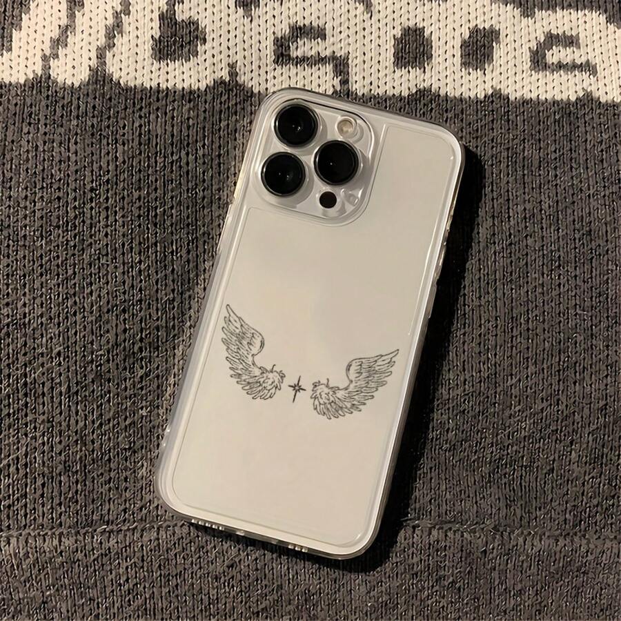 Phone Case - Angel Wings Design Phone Case For IPhone 17, 16, 16 Pro, 16 Pro Max, 16e, 15, 14, 13, 12, 11, X, XR, And XS Max. This Case Is Drop-Proof And Anti-Slip, Making It An Ideal Holiday Gift. It Also Features A Completely Transparent Soft Case For - 無色 - 查看 1