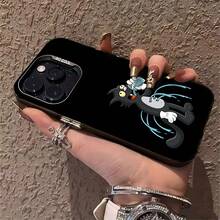 Agua potable negra y ásperafunda de teléfono Fundas compatibles con ,Apple,VIVO,OPPO,,, y Honor.Fabricadas en silicona TPU,ofrecen protección contra golpes y caídas. - Negro - Ver 5