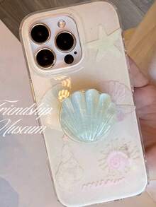 1 cái giá đỡ điện thoại từ tính hình vỏ sò INS, giá đỡ điện thoại bằng nhựa acrylic, giá đỡ điện thoại đệm khí gấp gọn di động dùng cho bàn làm việc - Nhiều màu - Xem 1