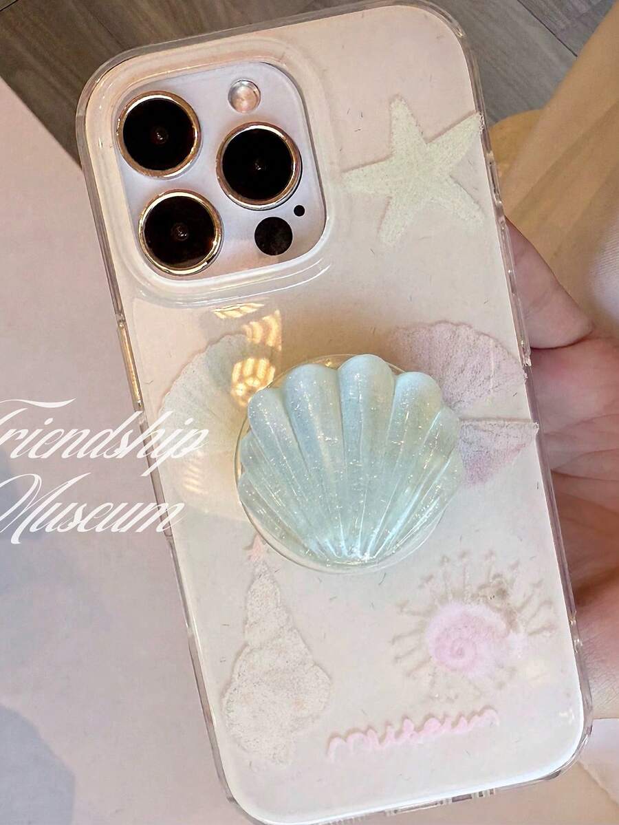 1 cái giá đỡ điện thoại từ tính hình vỏ sò INS, giá đỡ điện thoại bằng nhựa acrylic, giá đỡ điện thoại đệm khí gấp gọn di động dùng cho bàn làm việc - Nhiều màu - Xem 1