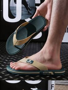 Men Slippers - Green and Khaki - View 2