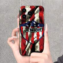 Funda para teléfono: Funda para teléfono - Estilo| Insignia JUNIOR - Duradera y de Larga Duración| Protección de la cámara| Resistente a golpes y caídas| Antideslizante Mate| Moda de Lujo Ligero, Impresión UV Adecuada para iPhone 17/16/15/14/13/12/11/XS/XR/X/7/8/Plus/Pro/Max - Color mixto 1 - Ver 2