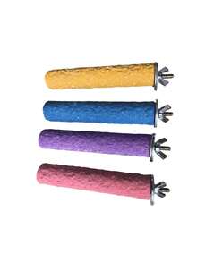 4pcs Bird Claw Grinding Stick, Parrot Perch, Grinding Rod, Screw-Fixed Bird Stand, Bird Cage Accessories, Squirrel Grinding Stick - Multicolor - View 11