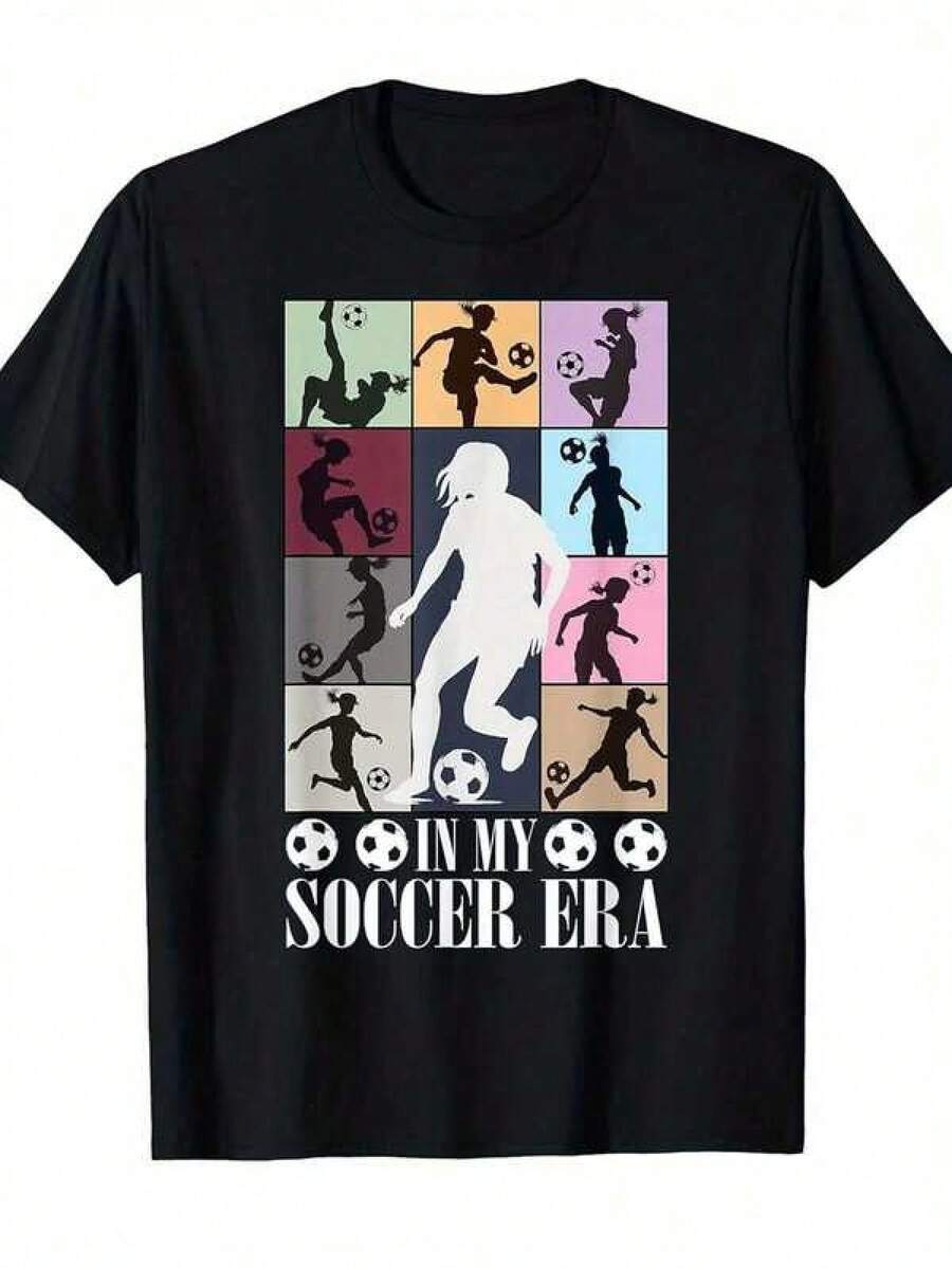 This Humorous Graphic-Shirt Features A Soccer Girl And Is Made From Soft, Unisex. It'S An And Option Everyday Wear, Making It An Excellent Anyone, Whether It'S Him, Her, Or A Friend. Shirts Are Printed And Shipped From Canada - Negro - Ver 1