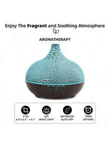550ml Essential Oil Diffuser Humidifier with 6 oils.UltraQuiet Aromatherapy Diffuser for Sleep & Home. - Mist - Ver 6